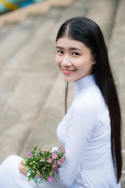 Áo dài trắng nữ sinh quý phái [S3PVUA]