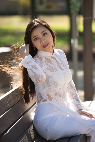 Thuần Việt áo dài trắng áo dài trắng [BW4KDJ]