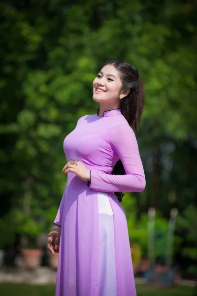 Gái xinh áo dài tím đằm thắm áo dài tím [6MDIR0]