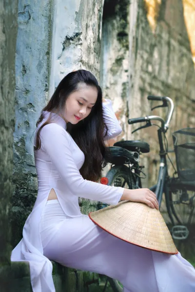 Áo dài trắng album xe đạp kiêu sa [OIQSNL]