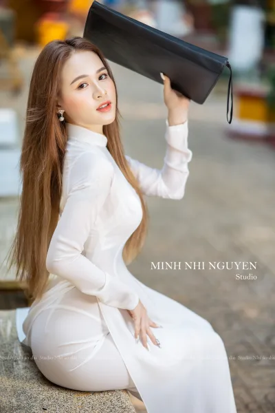 Áo dài trắng rạng rỡ áo dài trắng [OT2QUJ]