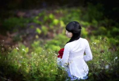 Áo dài trắng girl xinh áo dài trắng đậm chất Việt [VPE0EQ]