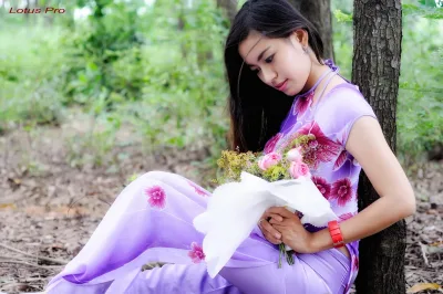 Áo dài tím trang nhã [GA86JY]
