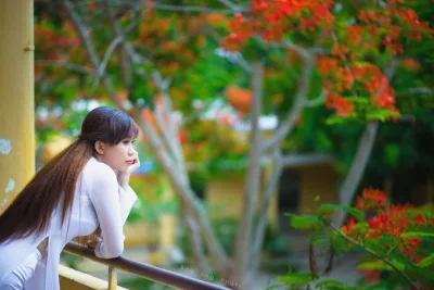 Loạt ảnh áo dài trắng duyên thầm nữ sinh [XJG9MK]