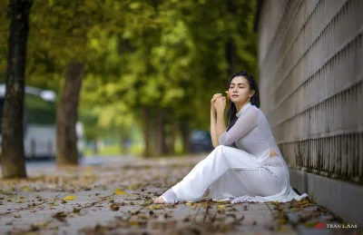 Áo dài trắng loạt ảnh thanh thoát [PI42B0]