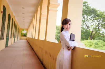 Áo dài trắng gái xinh nữ sinh cuốn hút [EFSQR6]