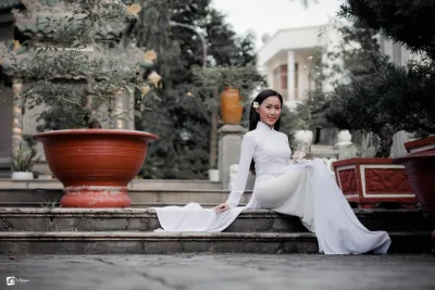 Áo dài trắng thanh xuân áo dài trắng [4ROGZD]