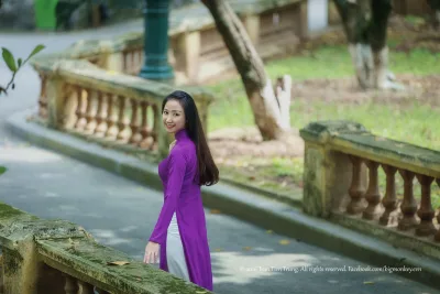 Cổ điển áo dài tím [ZHD6A2]