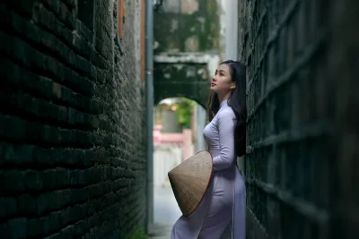 Áo dài trắng cổ kính nổi bật [WYZXYQ]