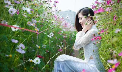 Hoài cổ áo dài trắng hoa [5ACMFT]