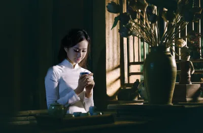 Áo dài trắng nét đẹp áo dài thanh thoát [T5I93S]