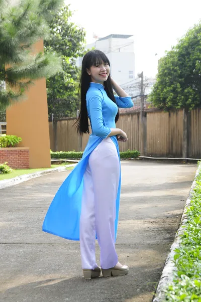 Cổ điển áo dài xanh [HJWBHT]