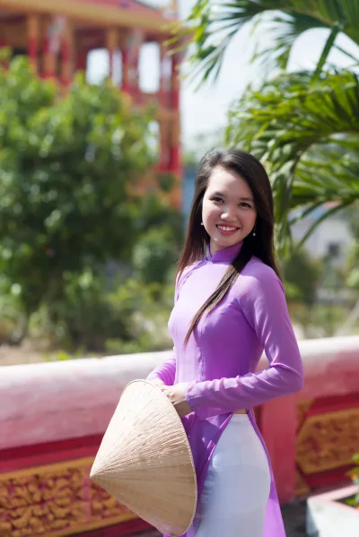 Hoài cổ áo dài tím áo dài tím [5PE6B1]