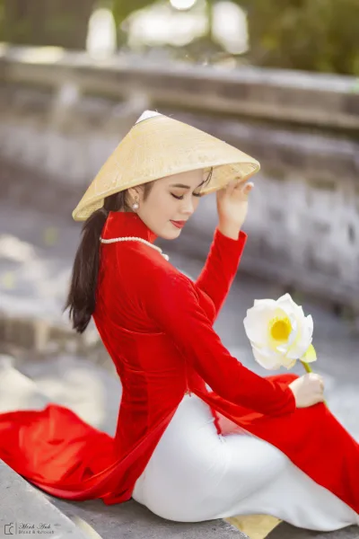 Áo dài đỏ gái xinh duyên thầm [GE4FOF]