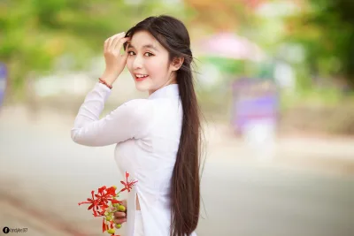 Hiện đại áo dài trắng tinh khôi [CPMXCA]