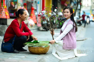 Tuyển chọn áo dài trắng hoa đào [BNKYWY]